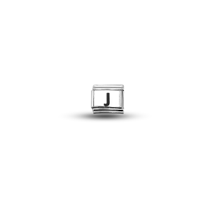 Nomination Compatible Letter J Charm | Steel Bracelet Accessory | Personalized Letter Module | Minimal & Stylish Design