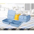 Luna 3 Compartment Nutrition Container with Fork and Knife - Diet Container - With Fork and Spoon