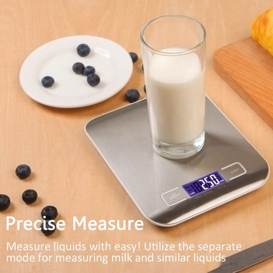 Lux Digital Kitchen Scale 5 Kg 1 Gr Precision Stainless Steel + Battery Lux Digital Kitchen Scale 5 Kg 1 Gr Precision Stainless Steel + Battery