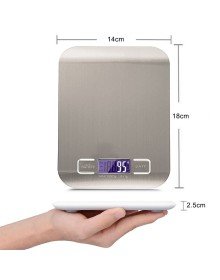 Lux Digital Kitchen Scale 5 Kg 1 Gr Precision Stainless Steel + Battery