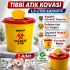 Medical Waste Bucket 1.3 Liter 1 Medical Waste Box with Lid Infected Waste Bucket