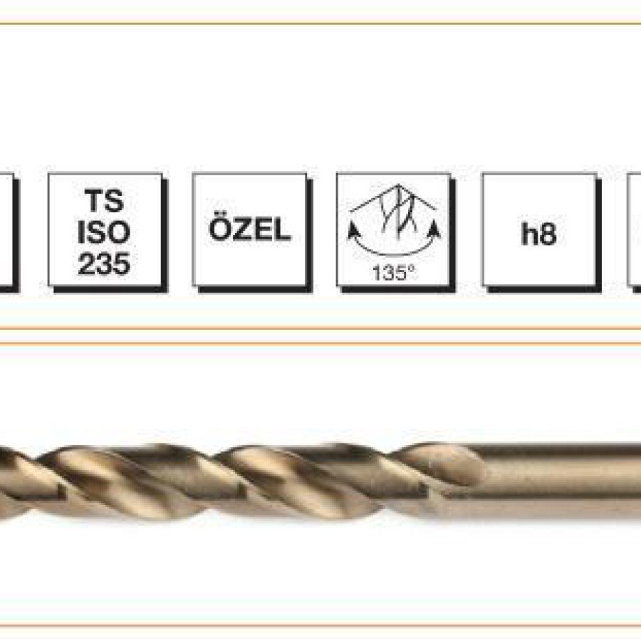 Machine Tool HSS-E Gold Series Inox Drill Bit 6 mm