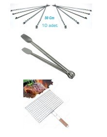 Barbecue Set (Tongs - Skewers - Grill)