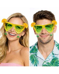 Margarita Glass Shaped Party Glasses Yellow 16x8 cm