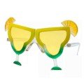 Margarita Glass Shaped Party Glasses Yellow 16x8 cm