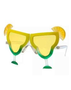 Margarita Glass Shaped Party Glasses Yellow 16x8 cm