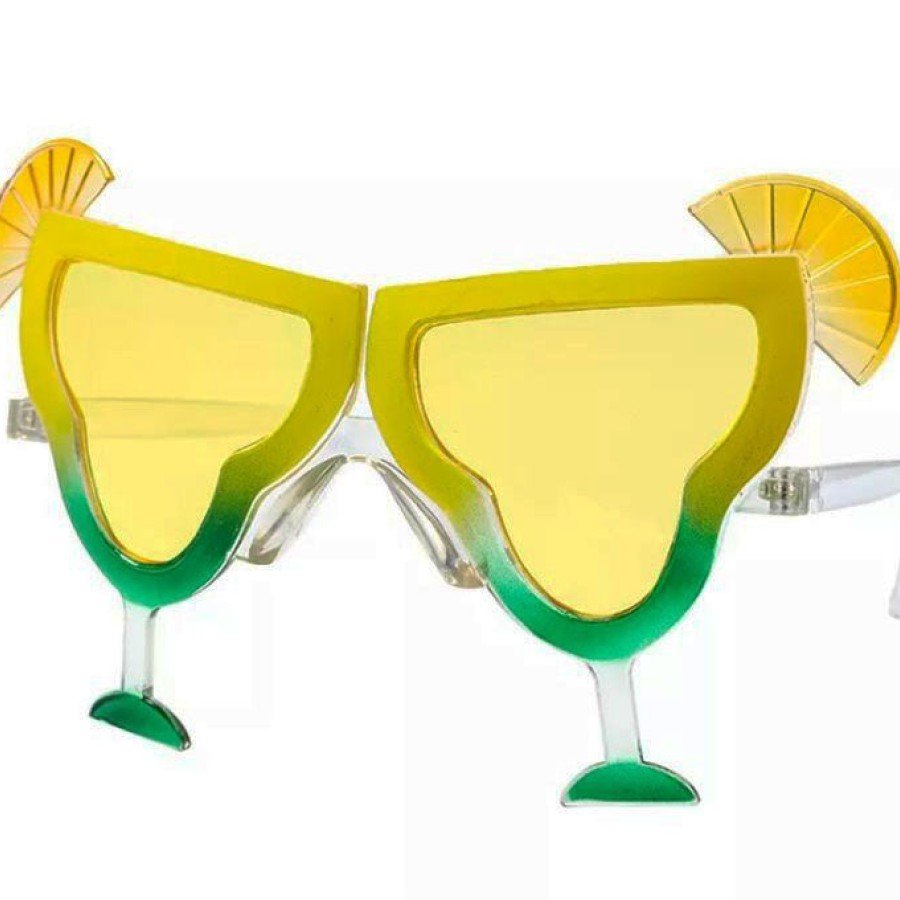 Margarita Glass Shaped Party Glasses Yellow 16x8 cm