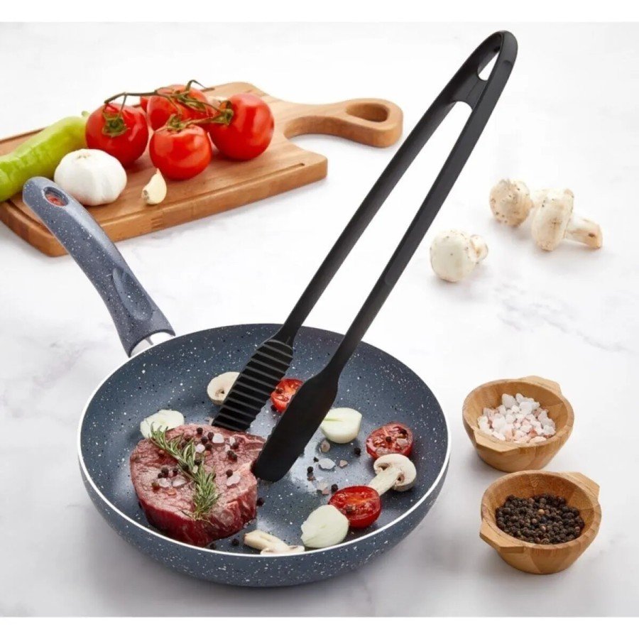 Tongs - Fireproof - Non-Stick Plastic Grill Tongs Resistant Up to 220 Degrees 30 Cm