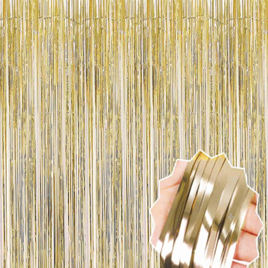 Matte Gold Tassel Door Curtain - Party, Bachelorette Party, Birthday 1x2 m