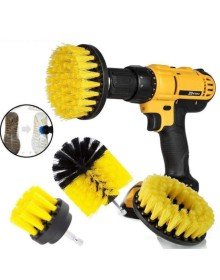 Multi-Purpose Cleaning Brush Attached to Drill Bit, Pack of 3