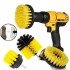 Multi-Purpose Cleaning Brush Attached to Drill Bit, Pack of 3