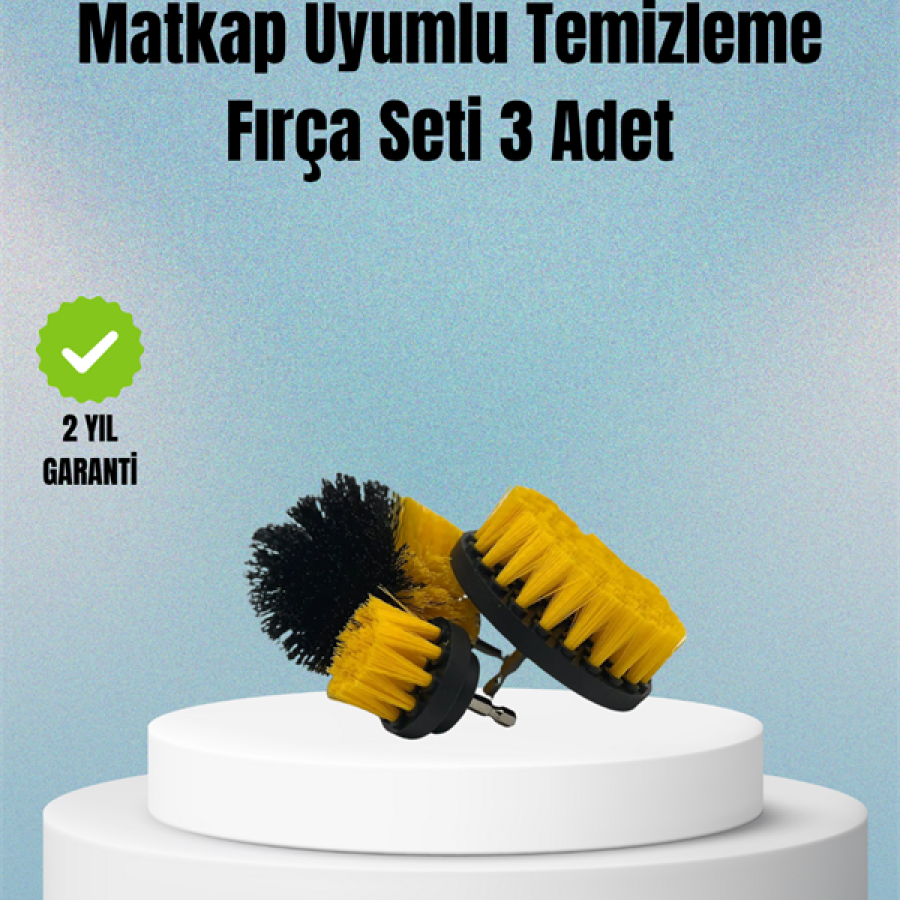 Drill Compatible Cleaning Brush – Can Be Used with Corded and Cordless Drills