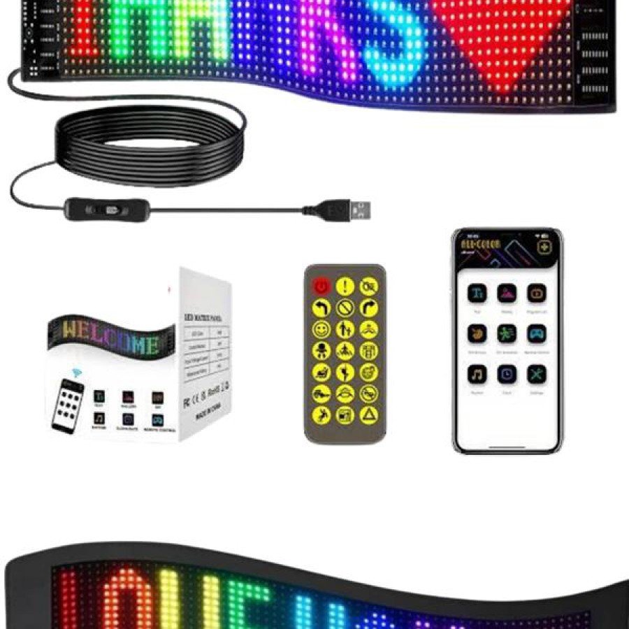 Matrix Led Adhesive to Glass Phone Controlled Panel with Digital Screen Control Matrix Led Adhesive to Glass Phone Controlled Panel with Digital Screen Control