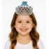 Silver Color Queen Crown Princess Crown with Blue Heart