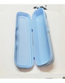 Blue Multi Color Pen Holder Box with Lid - Bag Storage - Toothbrush - Makeup Brush Box