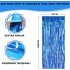 Blue Color Extra Metalized Shiny Fringed Background Curtain Imported A Quality 1x2 Meters