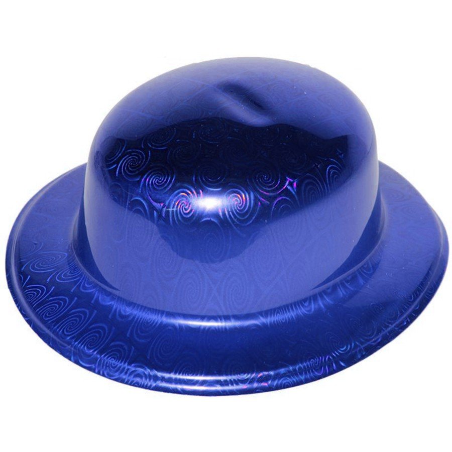 Blue Color Hologram Plastic Round Bowler 27x24 cm