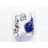 Venetian Cat Model Magnet Made of Blue Color Embroidered Ceramic Material