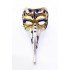 Venetian Long Mask Magnet Made of Blue Color Embroidered Ceramic Material