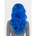 Blue Color Long Wavy Party Wig
