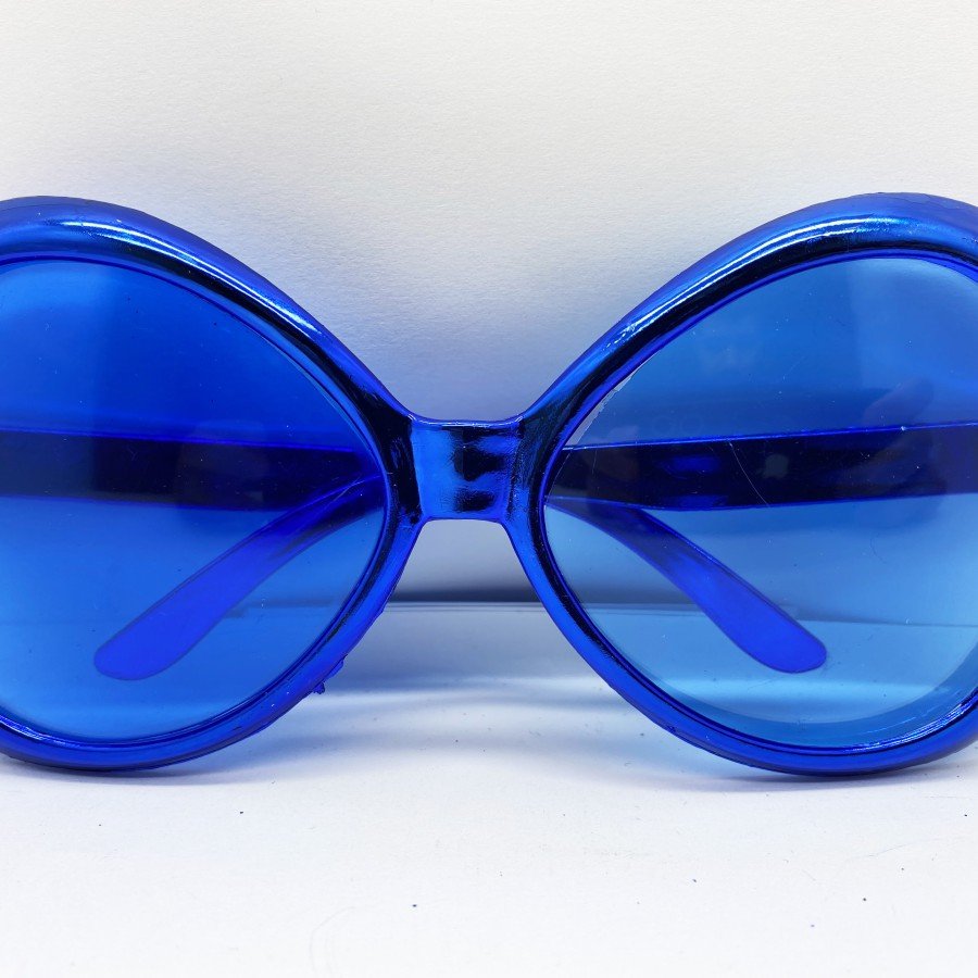 Blue Color Yeşilçam Nostalgia 80s 90s Party Glasses 7x16 cm