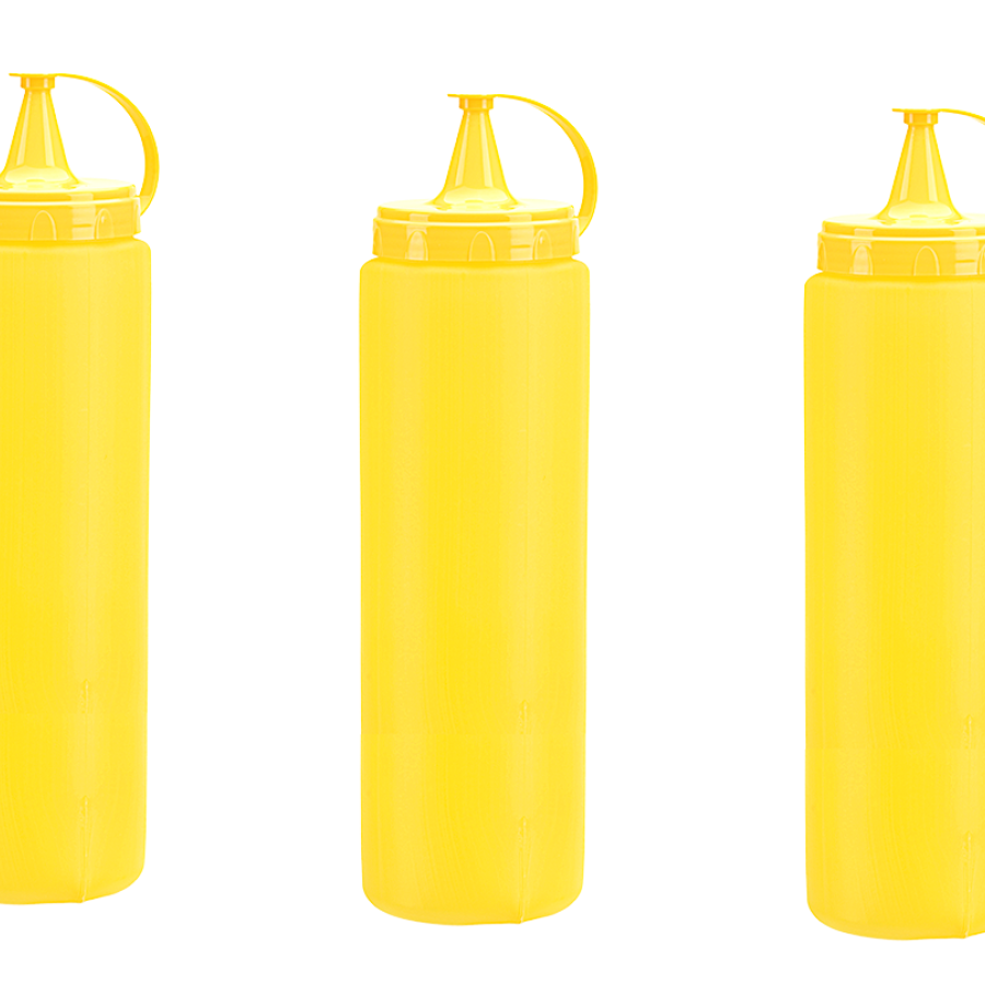 Mayonnaise Sauce Bottle - 1000ML Giant Size Yellow 3 Pieces