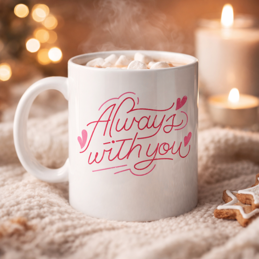 Always With You Written Porcelain Mug Model 19 – Romantic Design - Special Gift Cup for Lovers and Friends Always With You Written Porcelain Mug Model 19 – Romantic Design - Special Gift Cup for Lovers and Friends