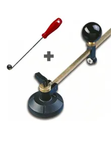 Vent Opening Set - 40 cm with Glass Cutting Compass + Globe Glass Knocker