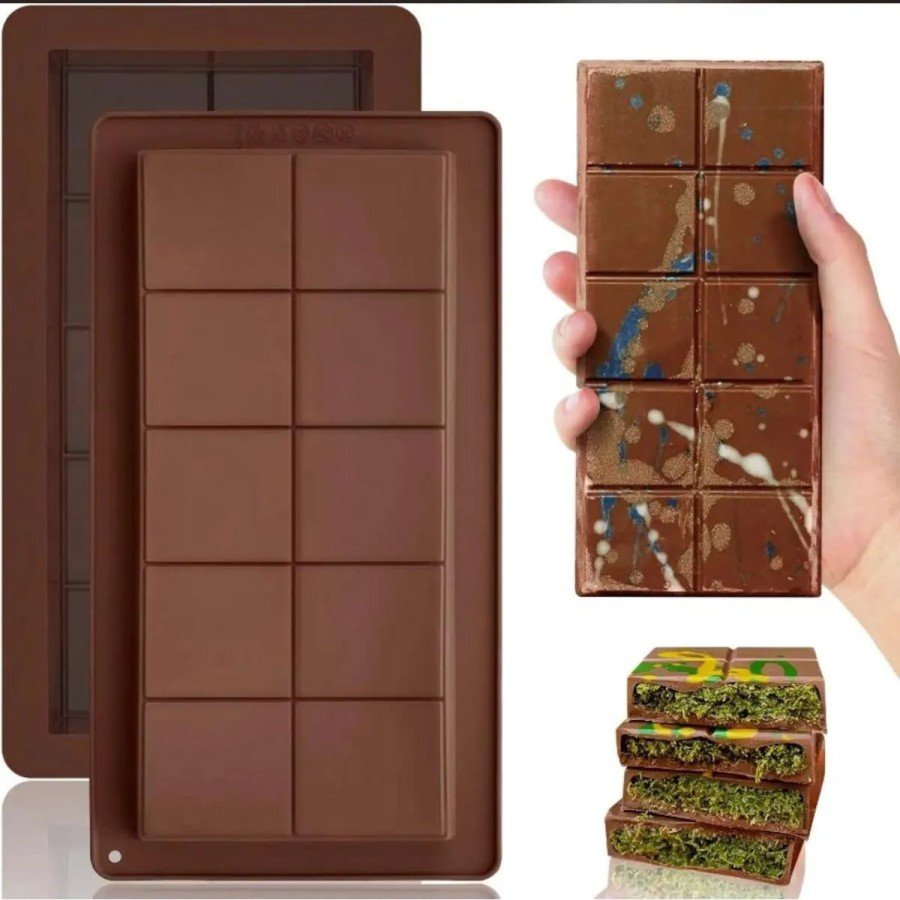 Famous Dubai Chocolate Mold Silicone - Large Tablet Chocolate Candle Cake Mold Cake Mold Famous Dubai Chocolate Mold Silicone - Large Tablet Chocolate Candle Cake Mold Cake Mold