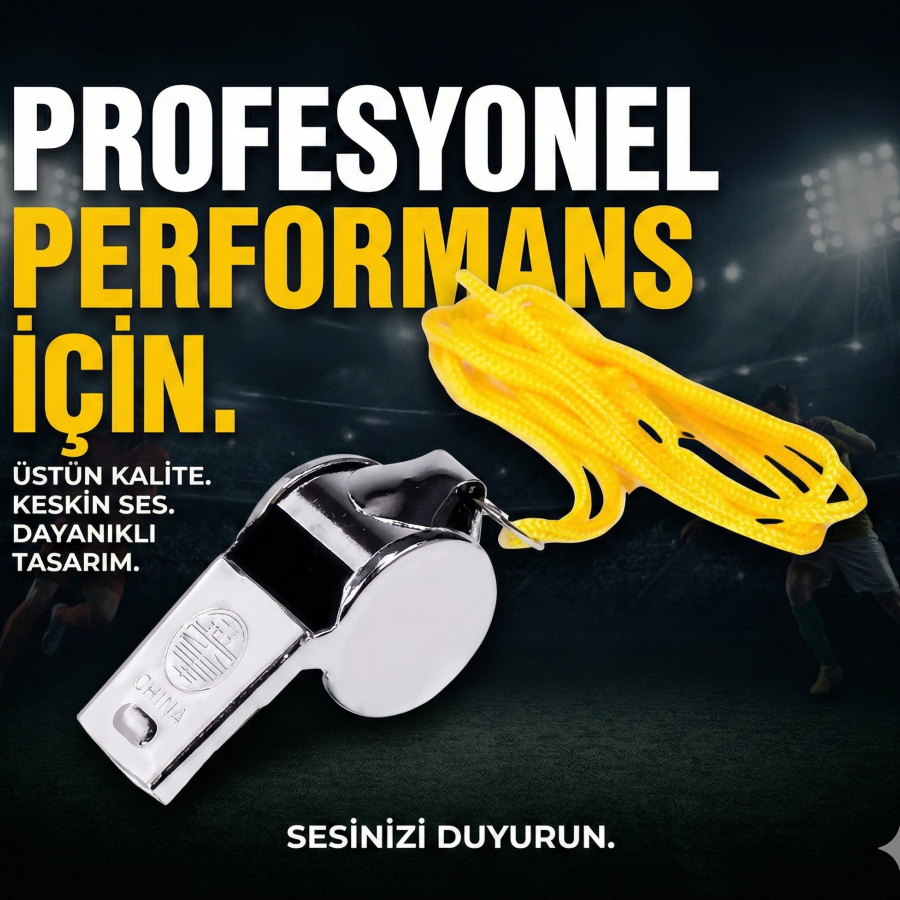Metal Ipli Hakem ve Deprem Düdüğü (24 lü)