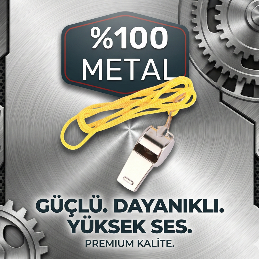 Metal Ipli Hakem ve Deprem Düdüğü (24 lü)
