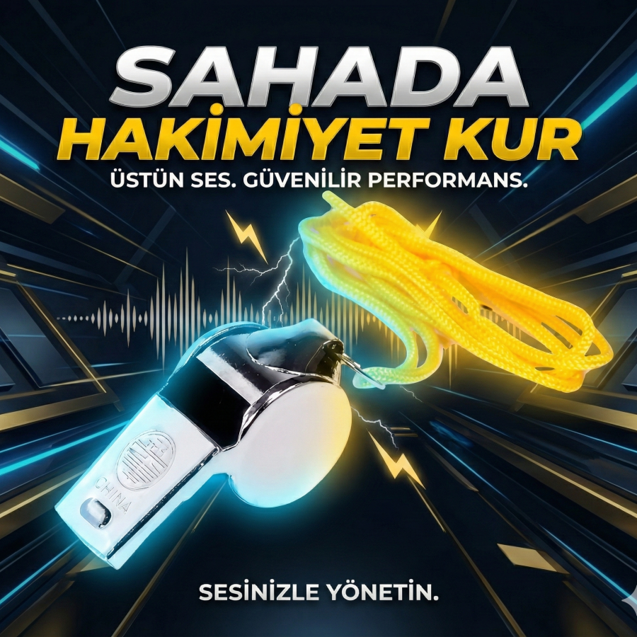 Metal Ipli Hakem ve Deprem Düdüğü (24 lü)