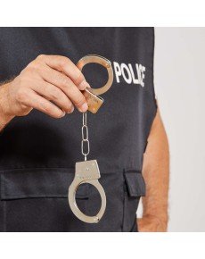 Toy Police Handcuffs with Keys Made of Metal Material