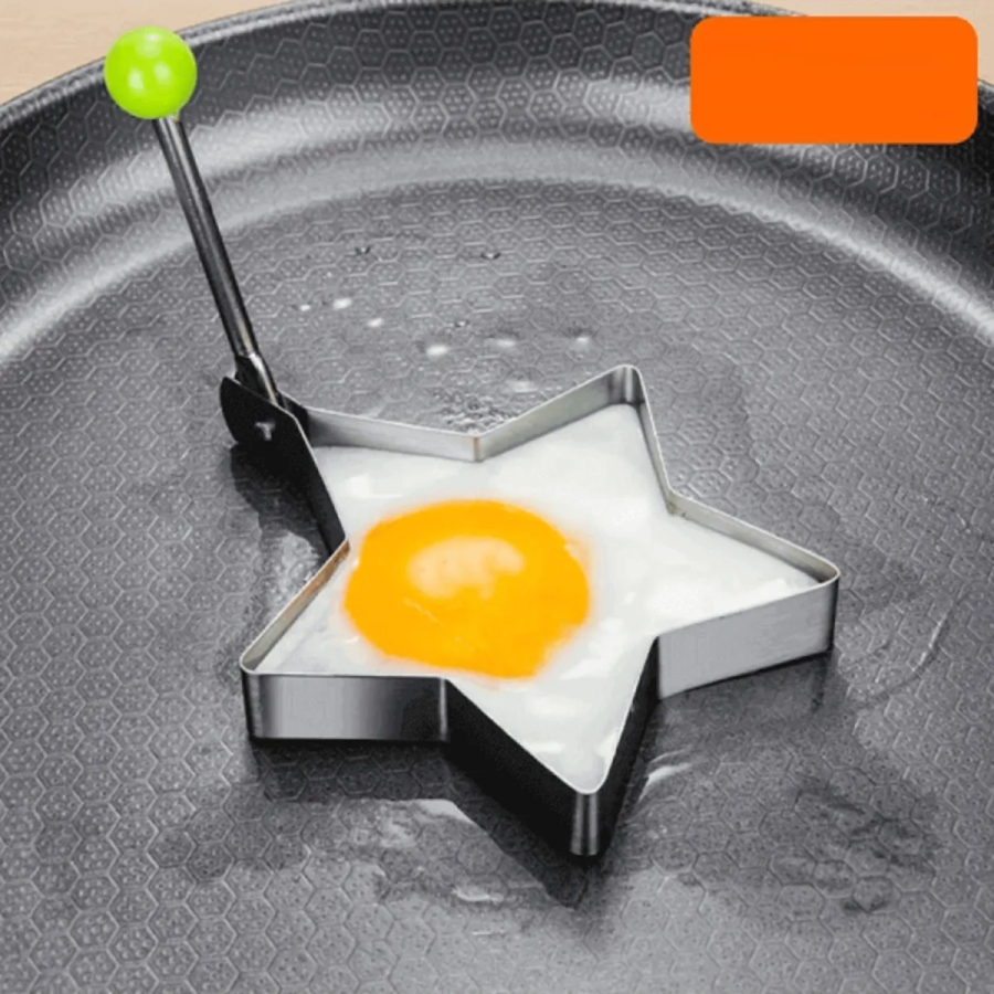 Metalik Yıldız Şeklinde Metal Omlet Yumurta ve Krep Kalıpları