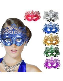 Metallized Hologram Prom Venetian Party Mask 6 Colors 6 Pieces