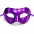 Metallized Shiny Party Mask Purple Color 16x7 cm