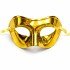Metalized Shiny Party Mask Gold Gold Color 16x7 cm