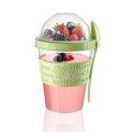 Portable Yogurt Container with Fruit Bowl and Spoon