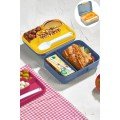 Fruit Juice Compartment - Nutrition Container with Plate Diet Container - Fork Knife Spoon Included