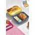 Fruit Juice Compartment - Nutrition Container with Plate Diet Container - Fork Knife Spoon Included
