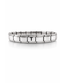 Personalized Letter T Steel Bracelet – Italian Charm Bracelet, Adjustable Elegant Model