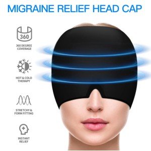 Migraine Cold-Hot Compress Mask | Gel Mask to Help Relieve Headache and Stress