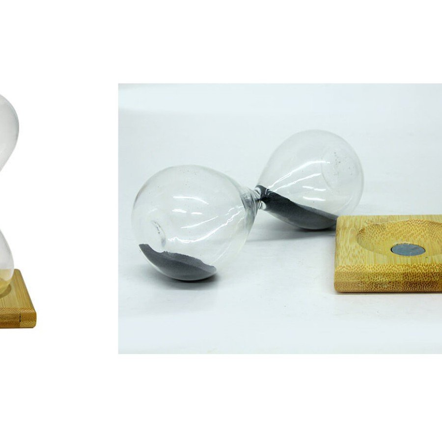 Magnetic Magnetic Hourglass with Wooden Stand