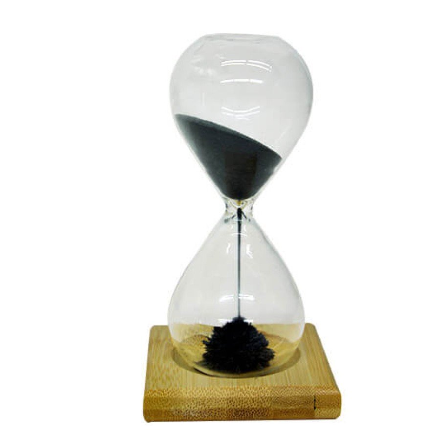 Magnetic Magnetic Hourglass with Wooden Stand