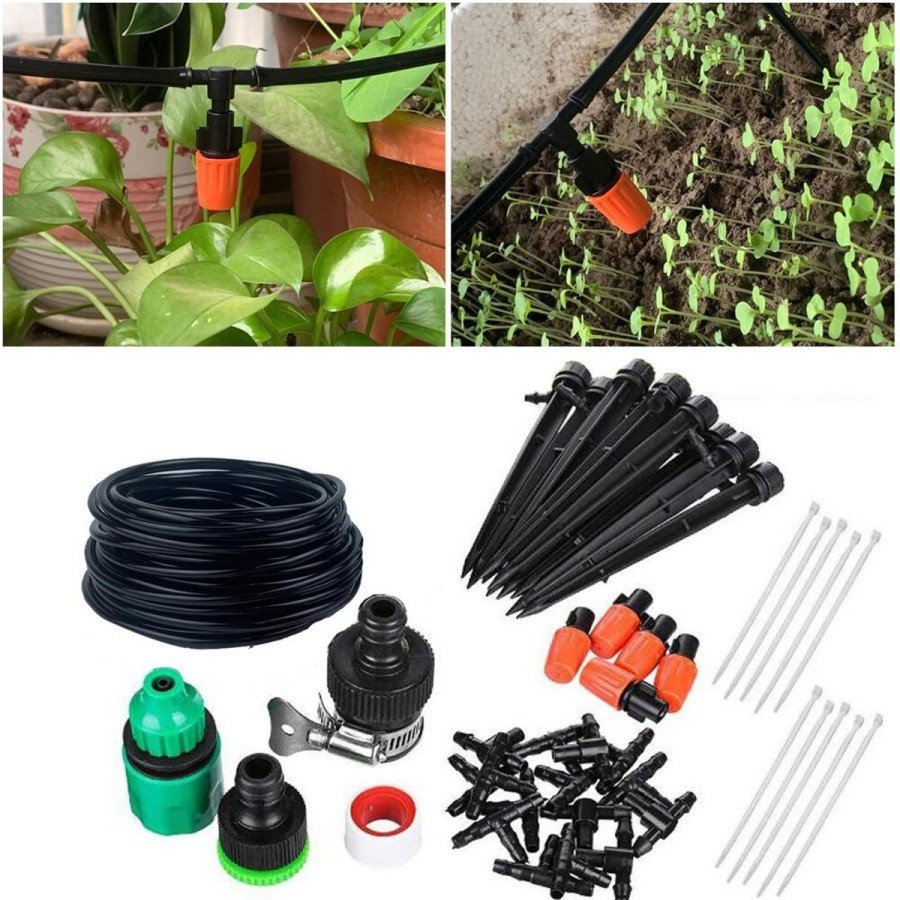 Micro Drip Irrigation - Garden Watering Hose Set 10 Meters Hose And Parts