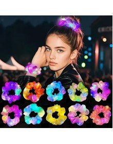 Mint Green Color LED Light Elastic Hair Clip - 3 Modes Festival & Party Hair Clip
