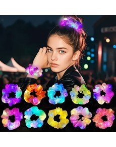Mint Green Color LED Light Elastic Hair Clip - 3 Modes Festival & Party Hair Clip