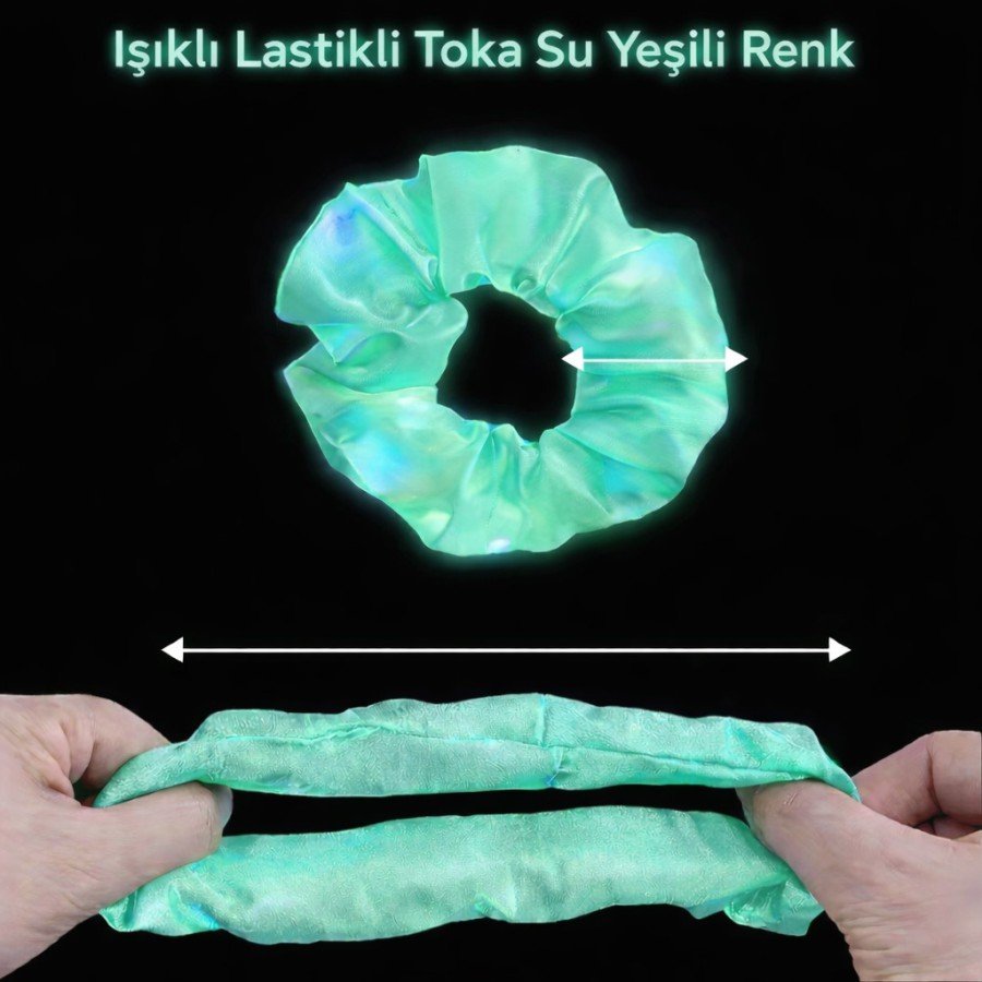 Mint Green Color LED Light Elastic Hair Clip - 3 Modes Festival & Party Hair Clip Mint Green Color LED Light Elastic Hair Clip - 3 Modes Festival & Party Hair Clip