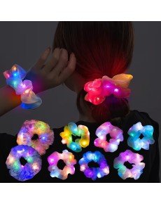 Mint Green Color LED Light Elastic Hair Clip - 3 Modes Festival & Party Hair Clip