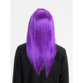 Purple Color Straight Cut Long Party Wig Fake Hair